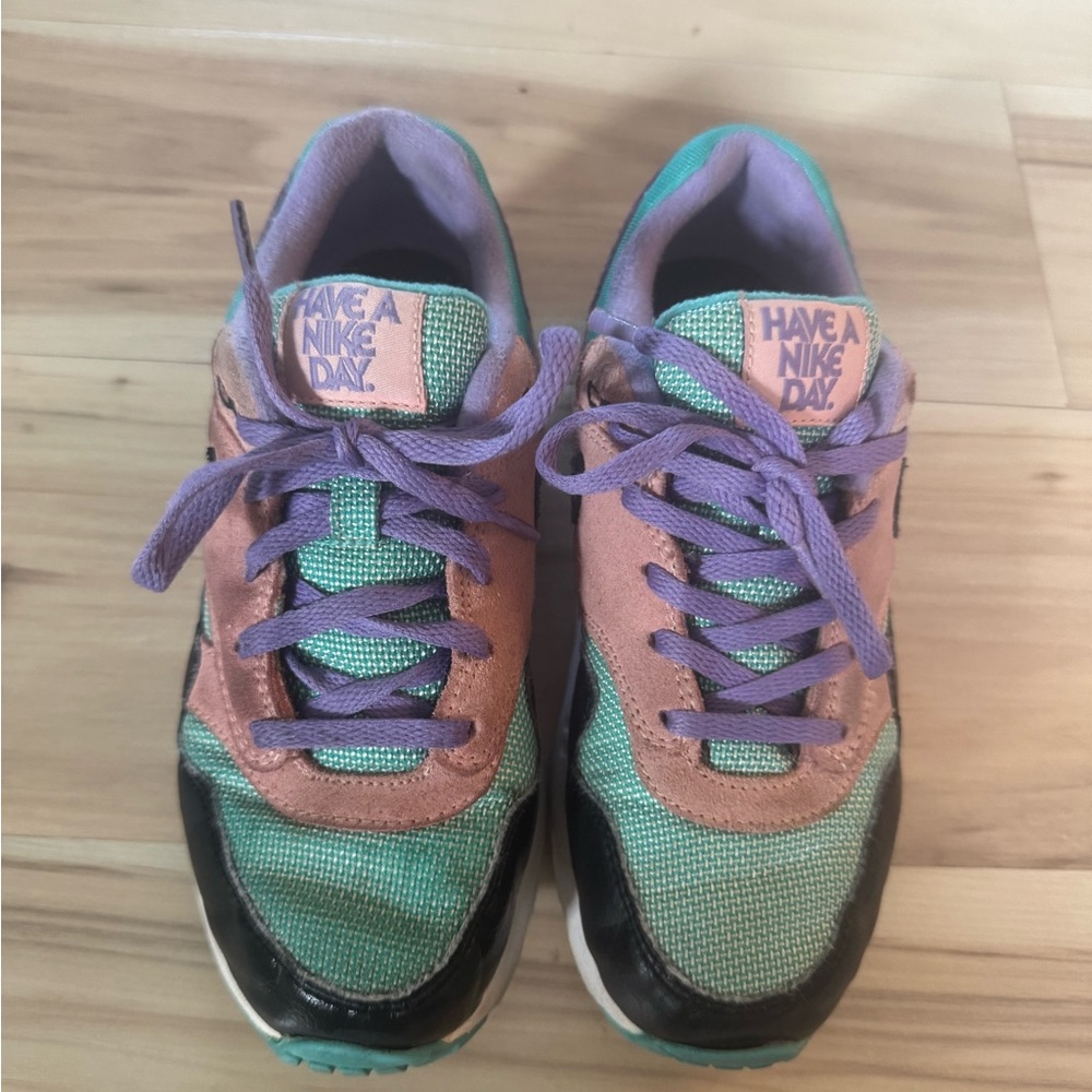 Nike Green and Purple Sneakers